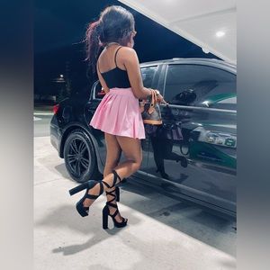 Pink mini skirt worn once